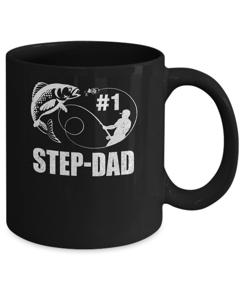1 Step-Dad Fishing Fisherman Best Fathers Day Gift Mug 11oz 