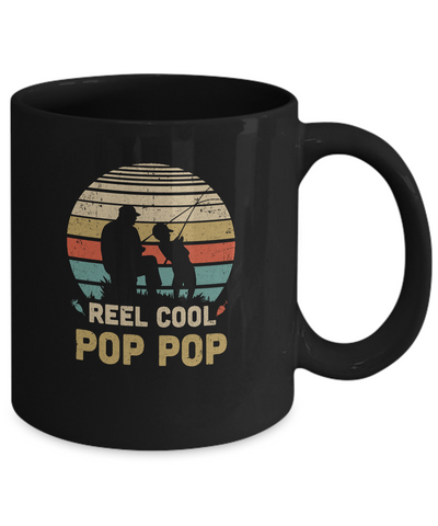 Vintage Father's Day Gift Reel Cool Pop Pop Fishing Mug Coffee Mug | Teecentury.com