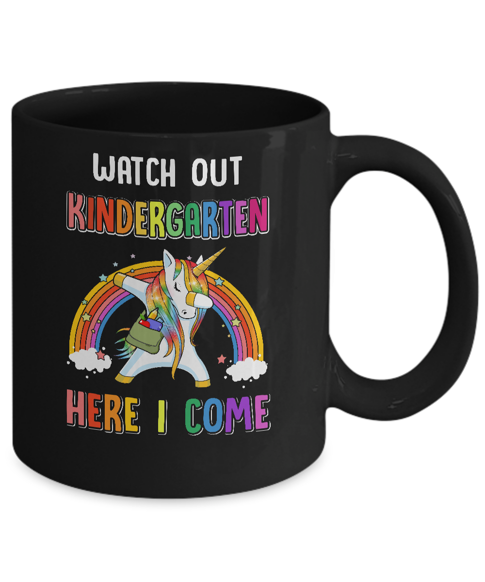 Kindergarten Here I Come Unicorn Back To School Mug Coffee Mug | Teecentury.com