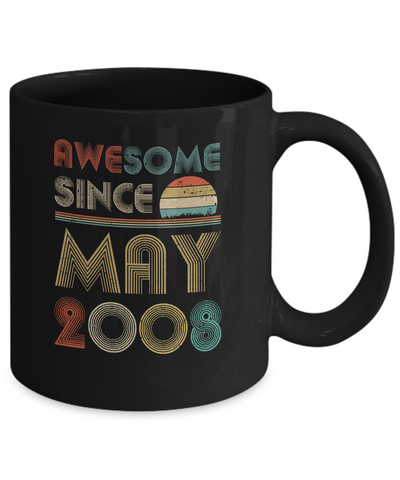 Awesome Since May 2008 Vintage 14th Birthday Gifts Mug Coffee Mug | Teecentury.com