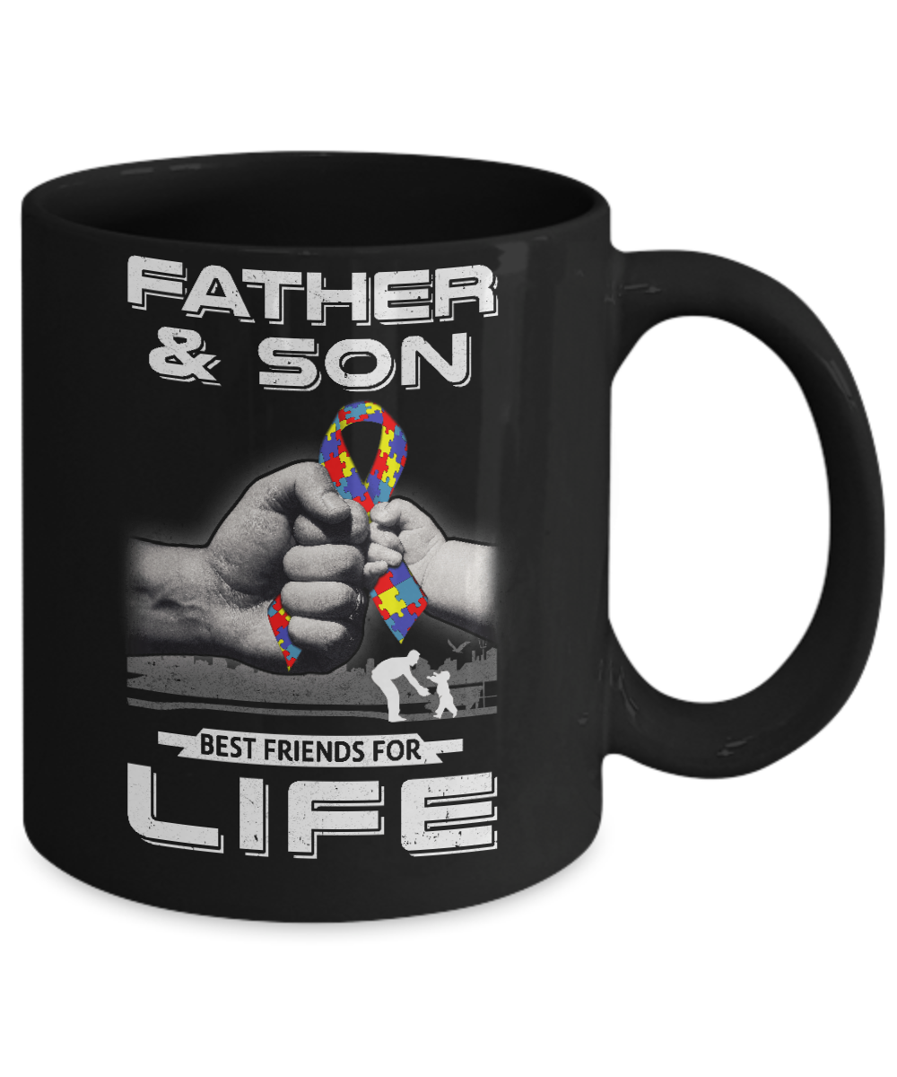 Autism Awareness Father And Son Best Friends For Life Mug Coffee Mug | Teecentury.com