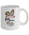 Flower Leopard Bunny Mom Easter Day Women Gifts Mug Coffee Mug | Teecentury.com