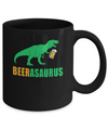 Beerasaurus Funny International Beer Day Dinosaur Gift Mug Coffee Mug | Teecentury.com