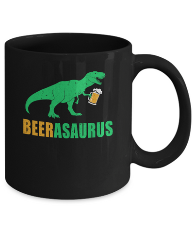 Beerasaurus Funny International Beer Day Dinosaur Gift Mug Coffee Mug | Teecentury.com