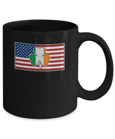 Shamrock Irish Ireland American USA Flag Gift Mug Coffee Mug | Teecentury.com