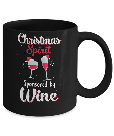 Holiday Party Christmas Spirit Sponsored By Wine Mug Coffee Mug | Teecentury.com
