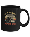 Vintage Best Truckin' Pop Pop Ever Fathers Day Gift Mug Coffee Mug | Teecentury.com