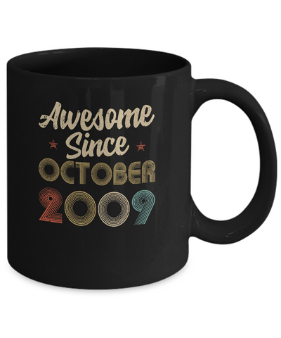 Awesome Since October 2009 Vintage 13th Birthday Gifts Mug Coffee Mug | Teecentury.com