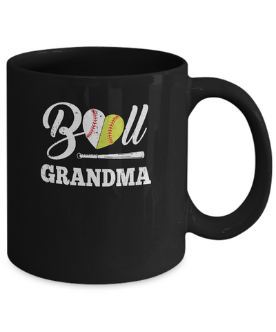 Funny Ball Grandma Softball Baseball Mothers Day Gifts Mug Coffee Mug | Teecentury.com