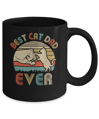 Vintage Best Cat Dad Ever Bump Fit Funny Dat Gifts Mug Coffee Mug | Teecentury.com