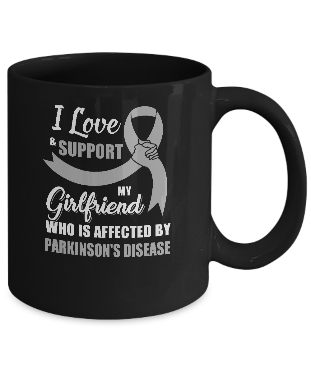 Parkinson's Disease Awareness Support Grey Girlfriend Boyfriend Mug Coffee Mug | Teecentury.com