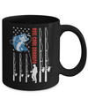 Reel Cool Grandpa American Flag Fish Fishing Fathers Day Mug Coffee Mug | Teecentury.com