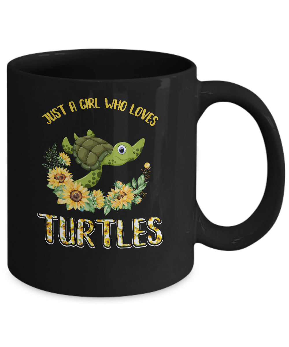 Just A Girl Who Loves Turtles And Sunflowers Mug Coffee Mug | Teecentury.com