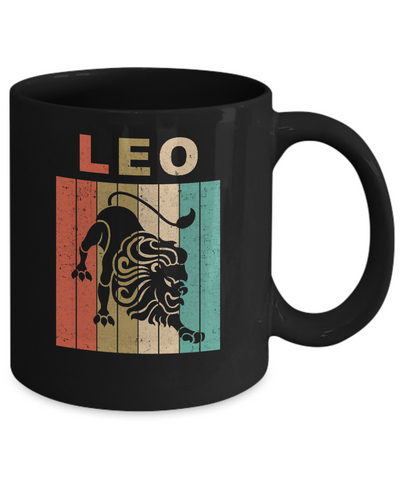 Vintage Leo Zodiac July August Birthday Gift Mug Coffee Mug | Teecentury.com