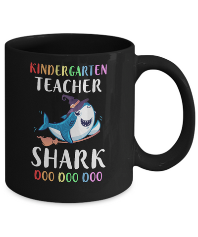 Kindergarten Teacher Shark Doo Doo Doo Halloween Mug Coffee Mug | Teecentury.com