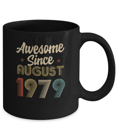 Awesome Since August 1979 Vintage 43th Birthday Gifts Mug Coffee Mug | Teecentury.com