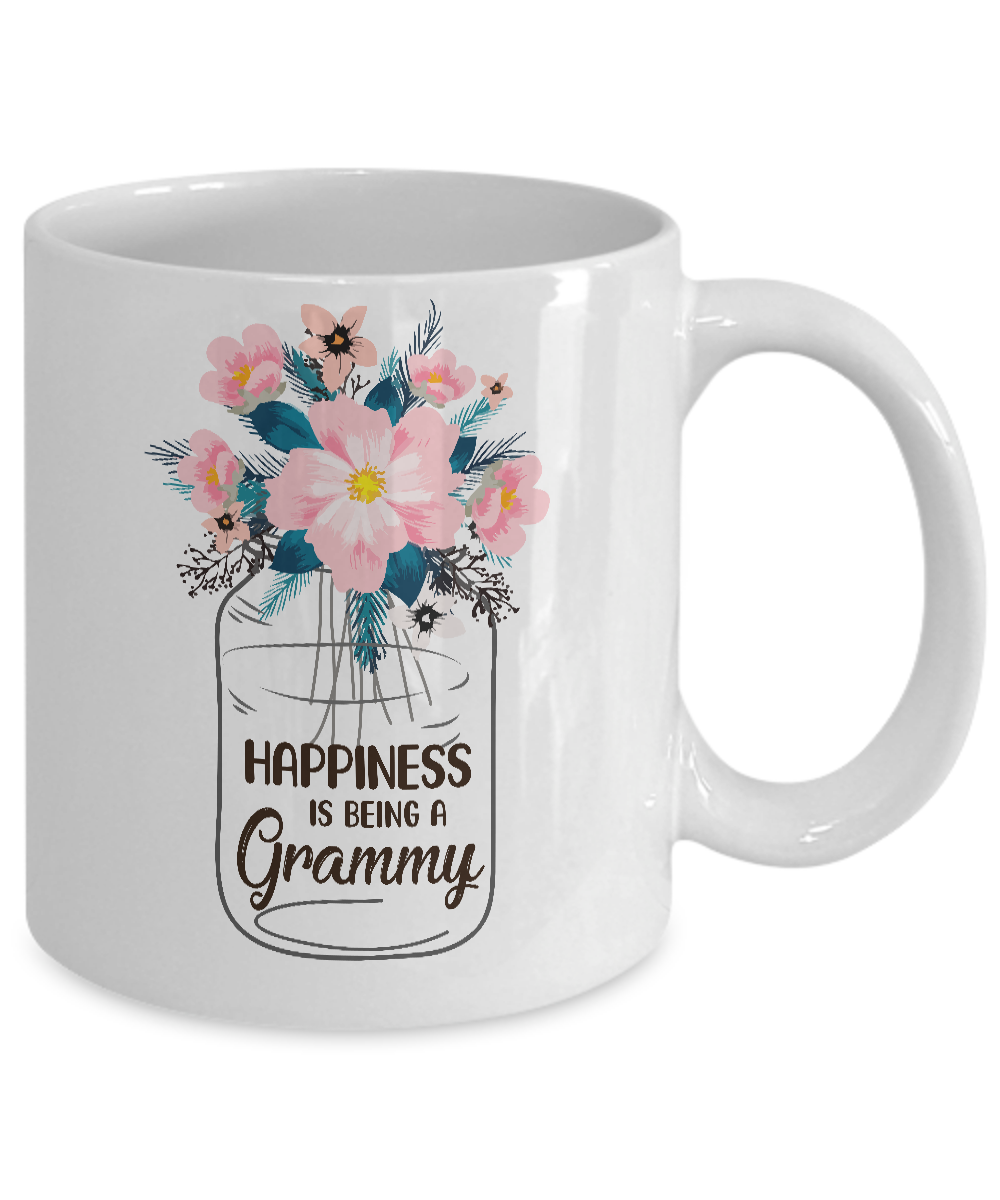 Happiness Is Being Grammy Life Flower Grammy Gifts Mug Coffee Mug | Teecentury.com