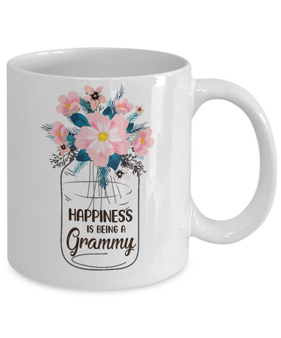 Happiness Is Being Grammy Life Flower Grammy Gifts Mug Coffee Mug | Teecentury.com