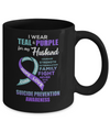 Suicide Prevention I Wear Teal And Purple For My Husband Mug Coffee Mug | Teecentury.com
