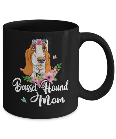 Basset Hound Mom Funny Dog Mom Gift Idea Mug Coffee Mug | Teecentury.com