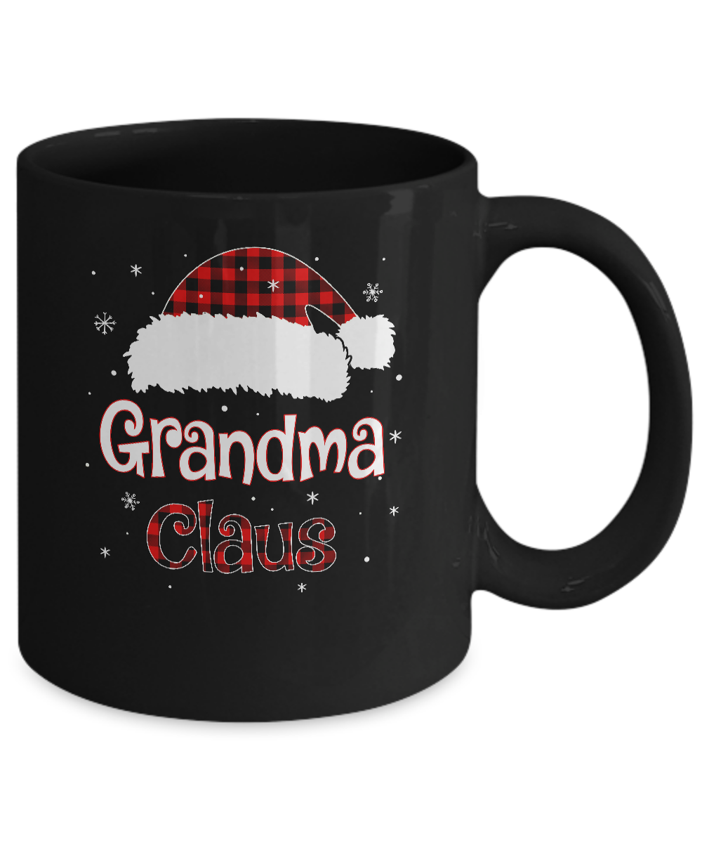 Santa Grandma Claus Red Plaid Family Pajamas Christmas Gift Mug Coffee Mug | Teecentury.com