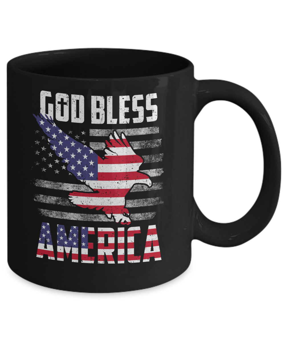 Patriotic God Bless America Flag Eagle 4Th Of July Mug Coffee Mug | Teecentury.com
