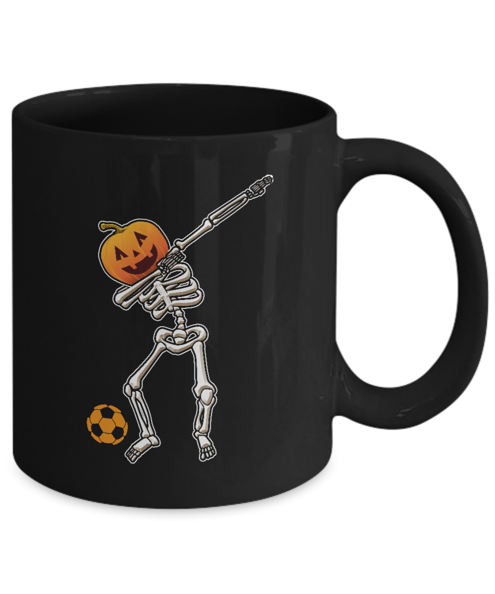 Halloween Dabbing Skeleton Soccer Mug Coffee Mug | Teecentury.com
