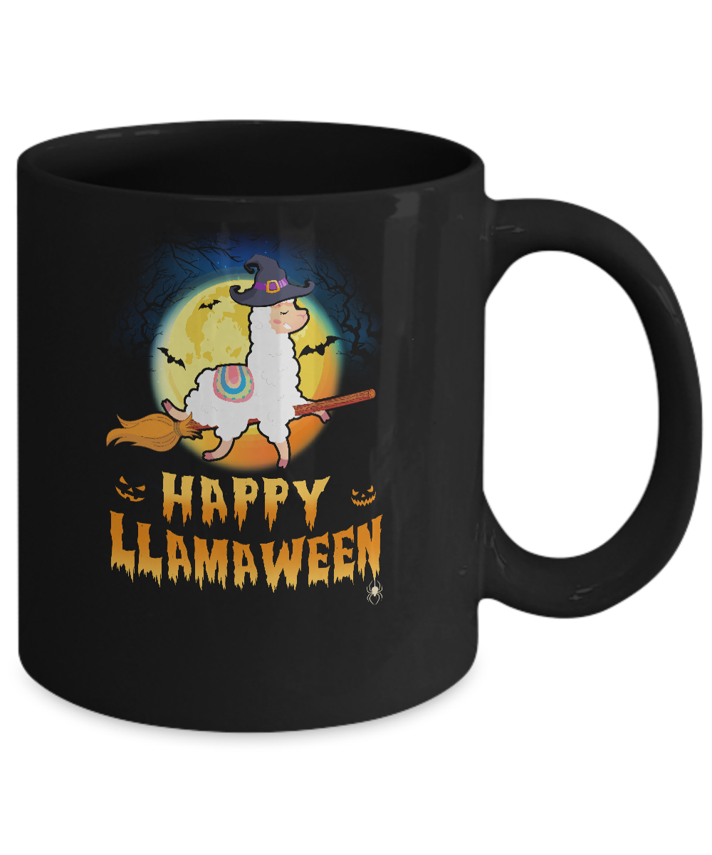 Happy Llamaween Halloween Llama Witch Costume Mug Coffee Mug | Teecentury.com