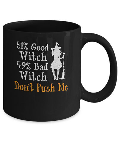 51% Good Witch 49% Bad Witch Halloween Costume Gift Mug Coffee Mug | Teecentury.com