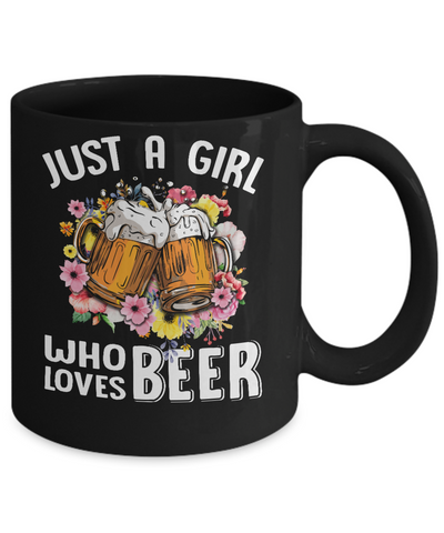 Just A Woman Who Loves Beer Mug Coffee Mug | Teecentury.com