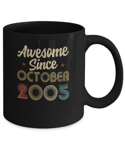 Awesome Since October 2005 Vintage 17th Birthday Gifts Mug Coffee Mug | Teecentury.com
