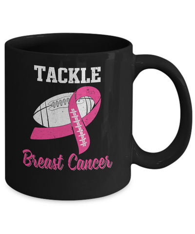 Football Survivor Tackle Pink Breast Cancer Awareness Mug Coffee Mug | Teecentury.com