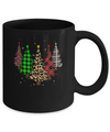 Merry Christmas Tree Leopard Buffalo Plaid Xmas Gifts Mug Coffee Mug | Teecentury.com