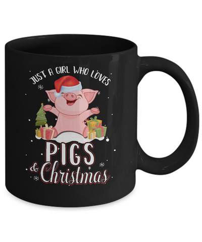 Just A Girl Who Loves Pigs And Christmas Mug Coffee Mug | Teecentury.com