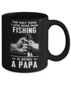 Only Thing I Love More Than Fishing Is Being A Papa Fathers Day Mug Coffee Mug | Teecentury.com