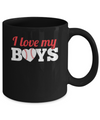 Love My Boys Mom And Dad Baseball Mug Coffee Mug | Teecentury.com