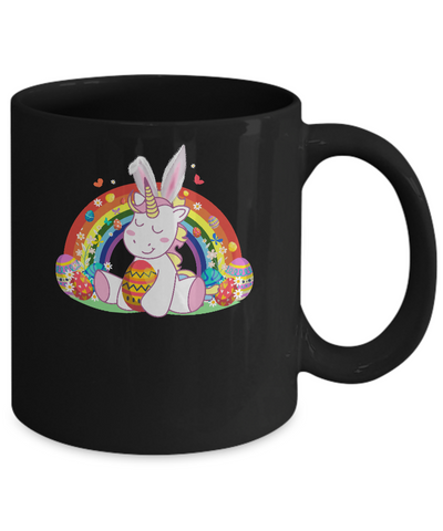 Unicorn Easter With Rainbow And Egg Mug Coffee Mug | Teecentury.com