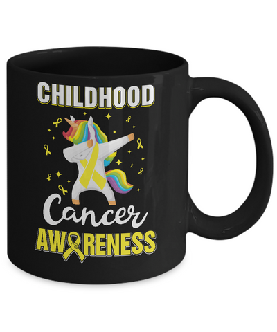 Inspirational Childhood Cancer Awareness Unicorn Support Mug Coffee Mug | Teecentury.com