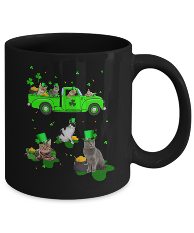 Leprechaun Driving Green Truck Cat St Patricks Day Gift Mug Coffee Mug | Teecentury.com