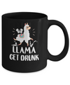 Funny Llama Get Drunk Mom Mommy Drinking Party Mug Coffee Mug | Teecentury.com