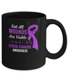 Cystic Fibrosis Awareness Purple Not All Wounds Are Visible Mug Coffee Mug | Teecentury.com