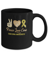 Peace Love Cure Sarcoma Awareness Mug Coffee Mug | Teecentury.com