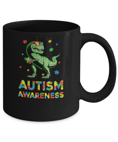 Dinosaur Puzzle Autism Awareness For Boys Girls Mug Coffee Mug | Teecentury.com