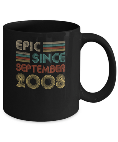 Epic Since September 2008 Vintage 14th Birthday Gifts Mug Coffee Mug | Teecentury.com