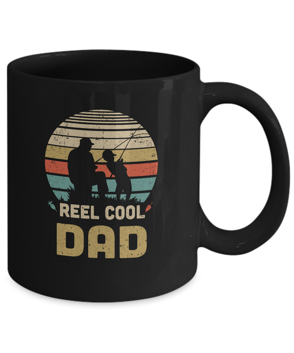 Vintage Father's Day Gift Reel Cool Dad Fishing Mug Coffee Mug | Teecentury.com