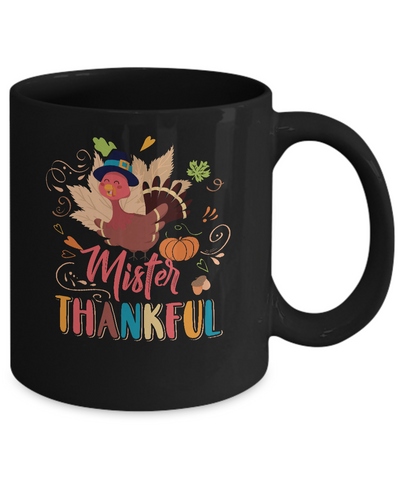 Cute Mister Thankful Turkey Thanksgiving Mug Coffee Mug | Teecentury.com