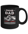 Proud Dad Fireman Firefighter Thin Red Line Flag Fathers Day Mug Coffee Mug | Teecentury.com