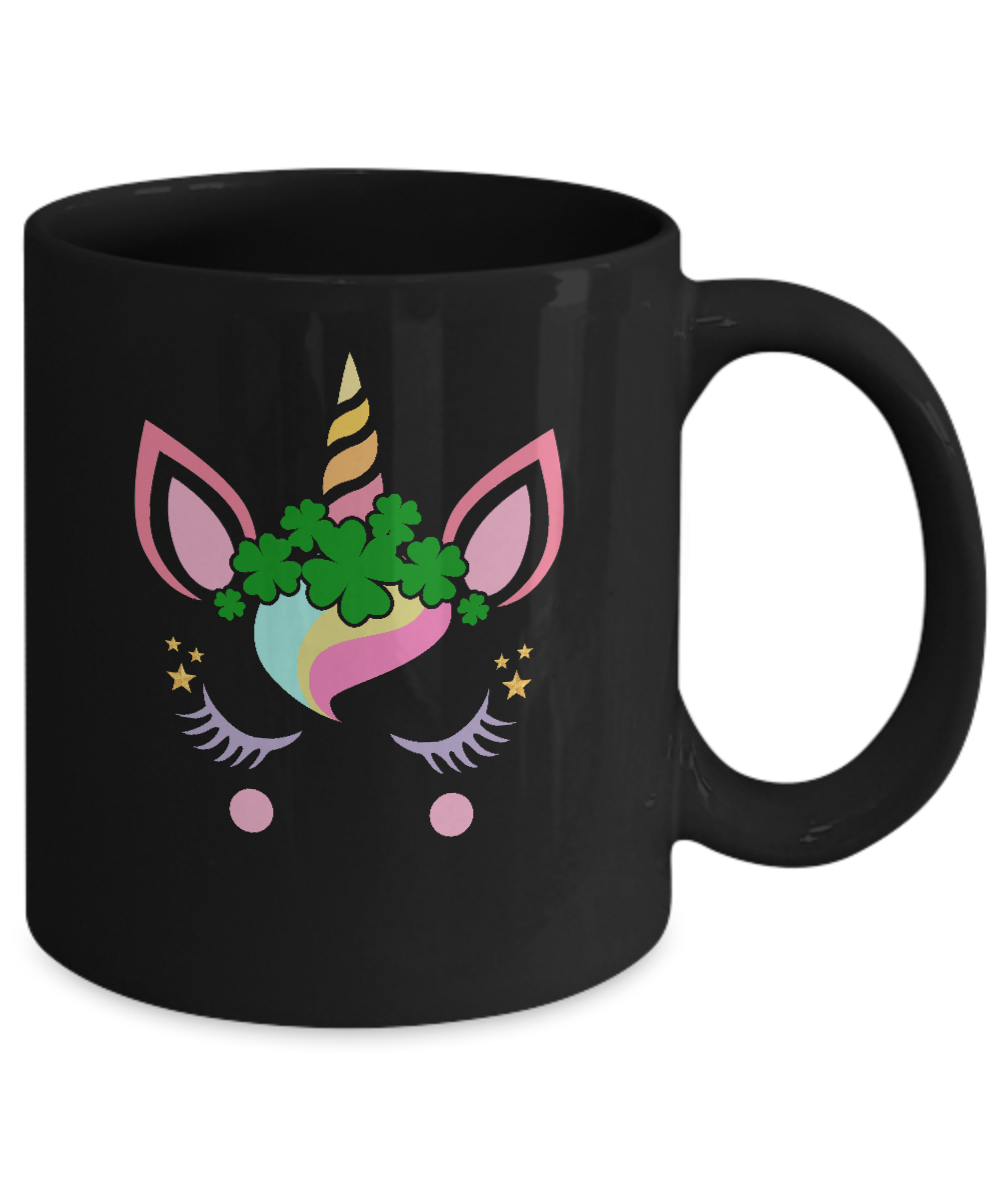 St Patrick's Day Leprechaun Unicorn Face Mug Coffee Mug | Teecentury.com