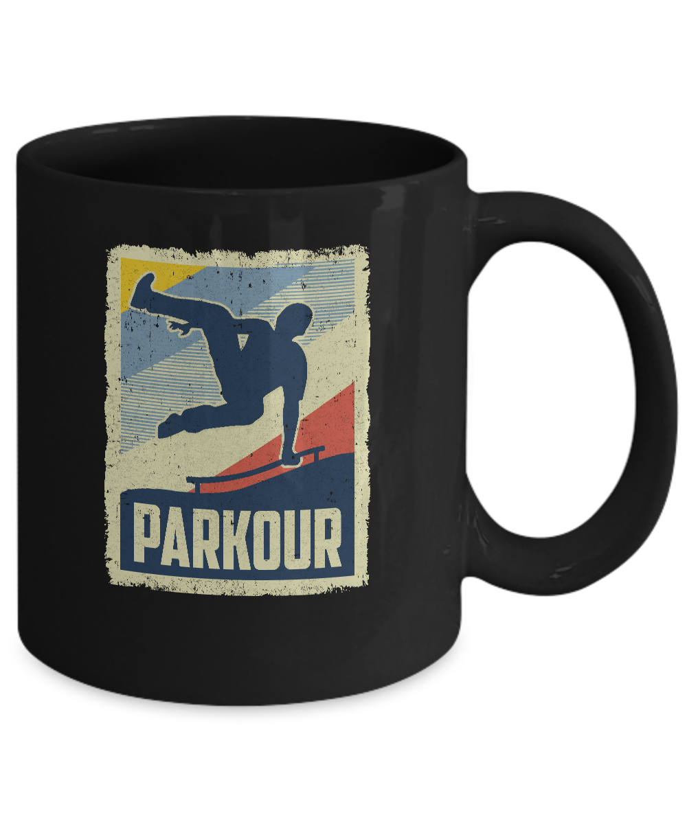 Vintage Parkour Distressed Style Mug Coffee Mug | Teecentury.com