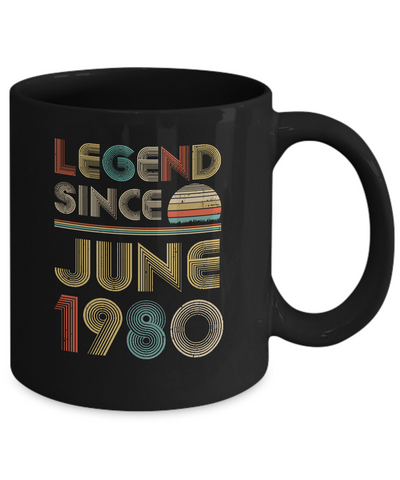 Legend Since June 1980 Vintage 42th Birthday Gifts Mug Coffee Mug | Teecentury.com